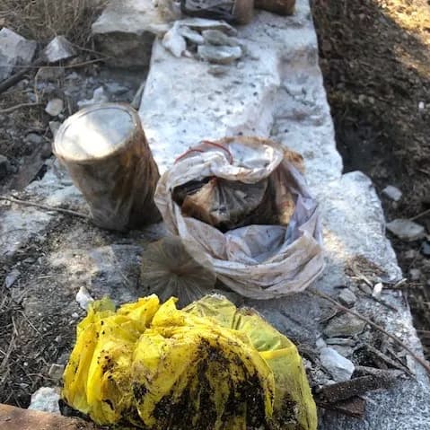 Stone wall that concealed the time capsule